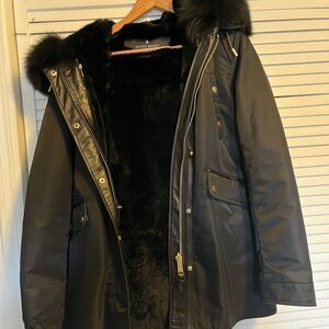 Nicole Benisti Black Utility Jacket with Fur Trim